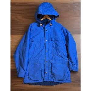 Vintage 70s Woolrich USA Mountain Parka Jacket Blue Hiking Blue Large